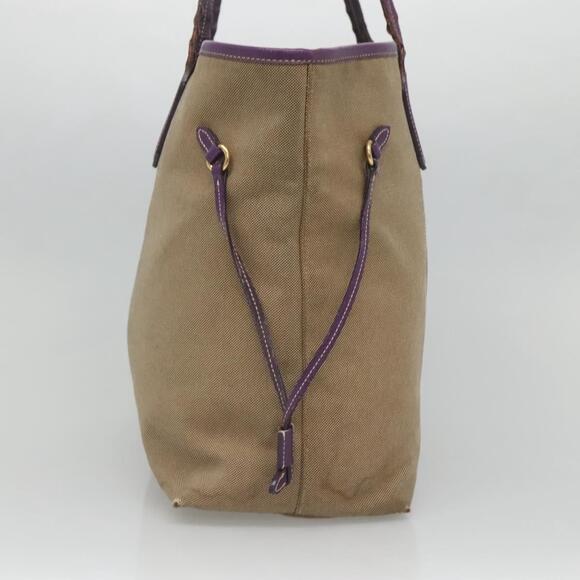 PRADA Hand Bag Canvas Khaki - Picture 4 of 12